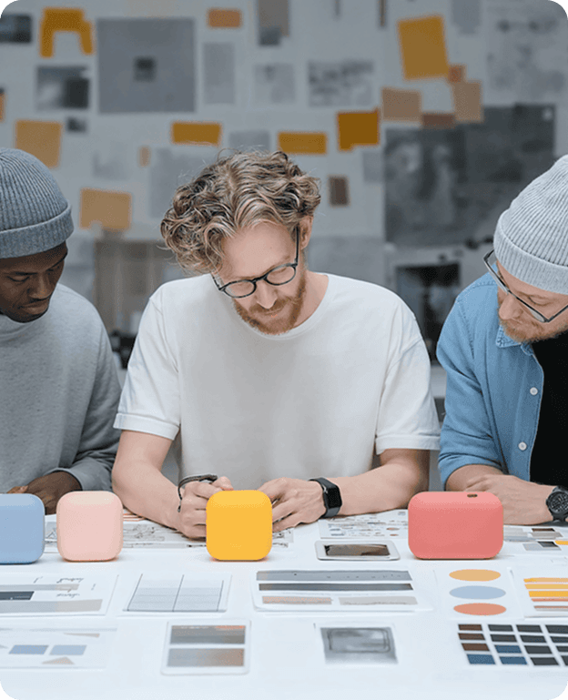 A team of merchants working together
